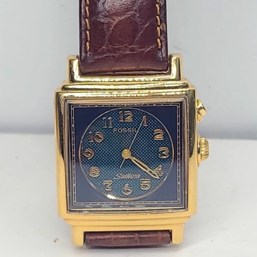1995 RARE FOSSIL STARMASTER TANK WATCH LU-2528